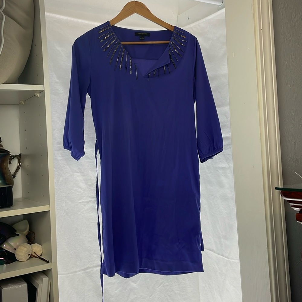 Purple dress with belt